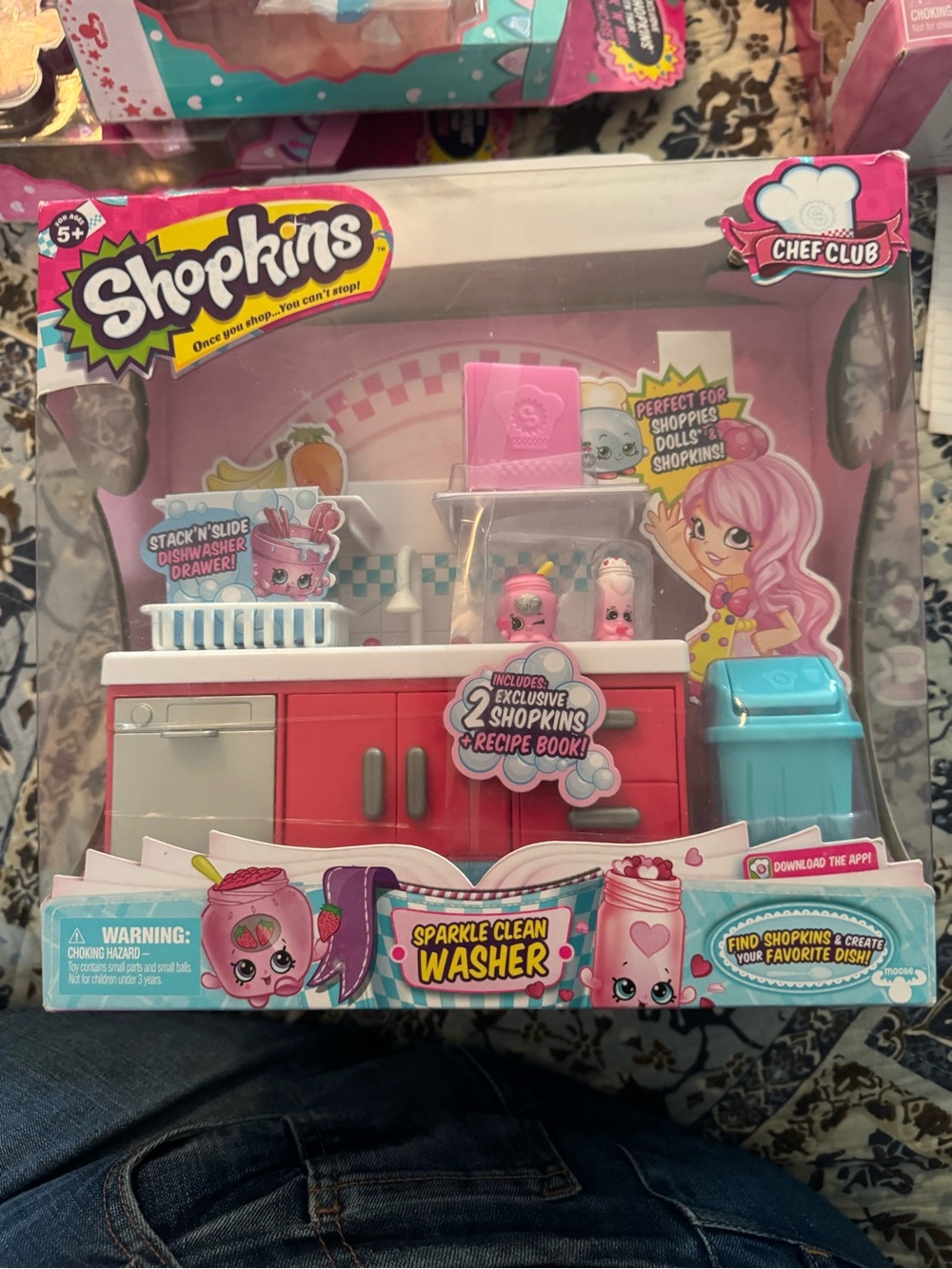 New Shopkins Chef Club Sparkle Clean Washer Playset - NIB Factory Sealed Vintage